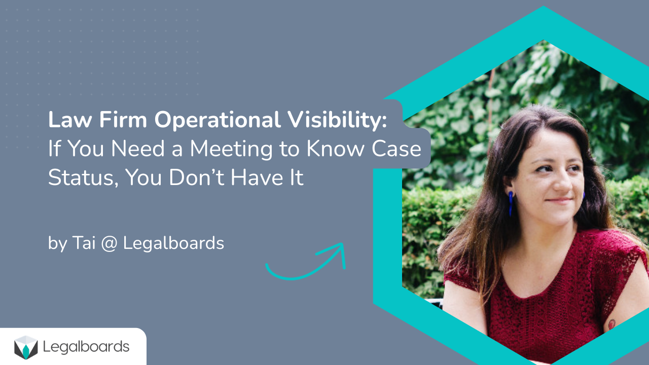 Law Firm Operational Visibility: If You Need a Meeting to Know Case Status, You Don’t Have It