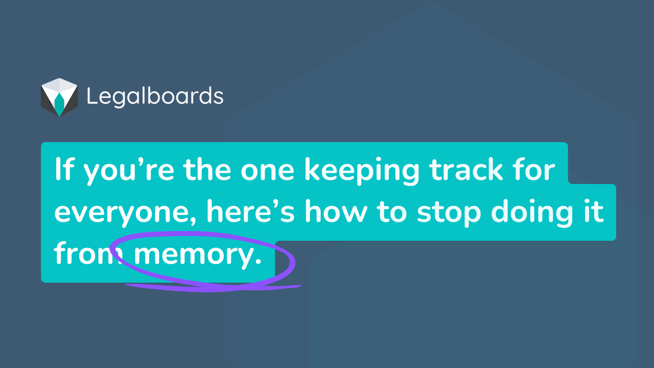 If you’re the one keeping track for everyone, here’s how to stop doing it from memory.